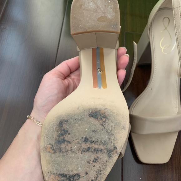 Sam Edelman Danielle Block Heel Ankle Strap Sandals - Picture 5 of 6